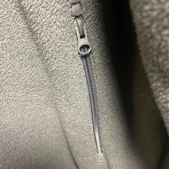 Lands' End Aircore-200 Gray Full Zip Fleece Jacket Men's 46-48 Warm Lightweight - Picture 8 of 9